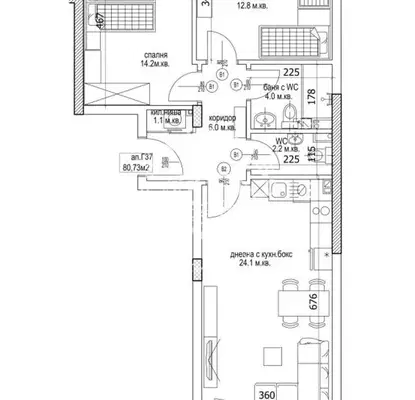 Photo 2 — 3-bedroom apartment in Кайсиева ина