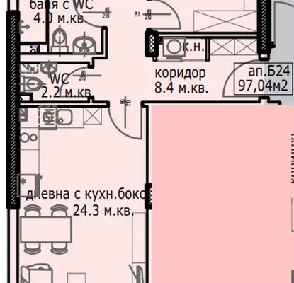 Снимка 3 — Тристаен апартамент в Кайсиева ина