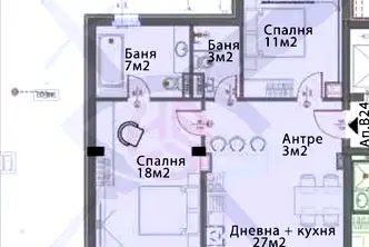 Тристаен апартамент в Модерно предие