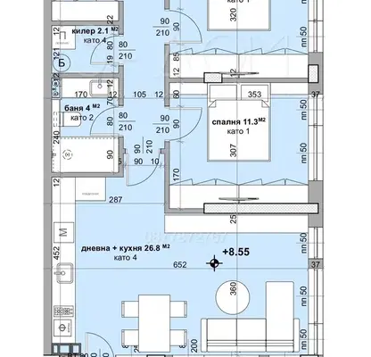 Снимка 4 — Тристаен апартамент в Стара Загора, Аязмото