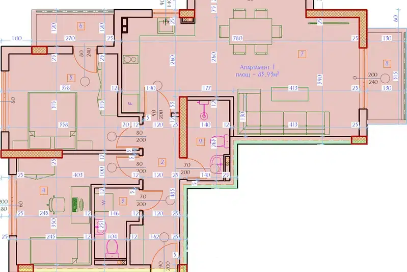 3-bedroom apartment in Благоев, Баларбаши
