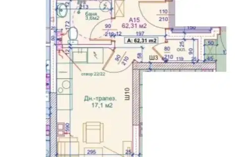 3-bedroom apartment in Sofiya, Banishora