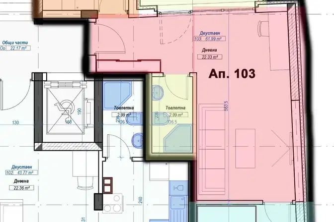 3-bedroom apartment in Sofiya, Banishora