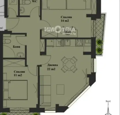 Photo 2 — 3-bedroom apartment in Sofiya, Banishora