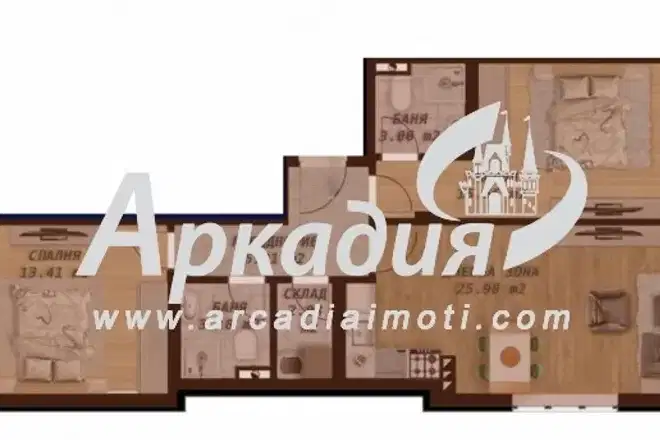 3-bedroom apartment in Plovdiv, Belomorski