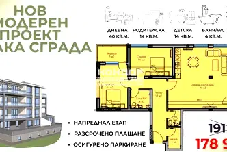 Тристаен апартамент в Пловдив, Беломорски
