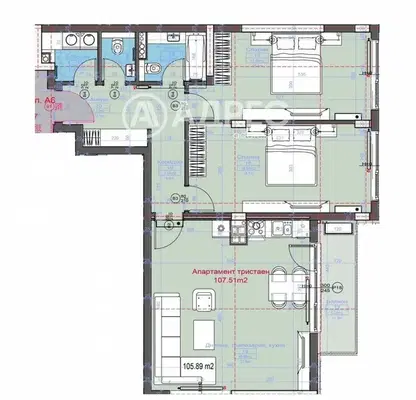 Photo 4 — Three-room apartment in Boyana with balcony and panoramic view
