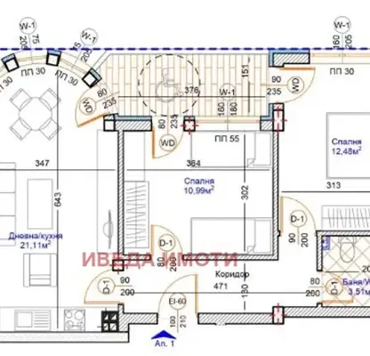 Снимка 2 — Тристаен апартамент във Варна, Централна поща