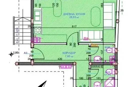 Тристаен апартамент в Русе, Център