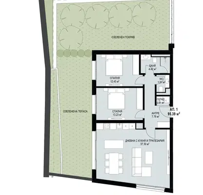 Снимка 3 — Тристаен апартамент във Враца, Център