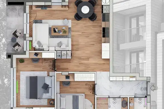 3-bedroom apartment in Vraca, Centyr