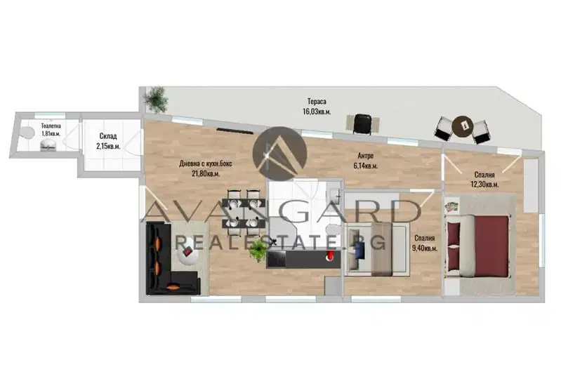 3-bedroom apartment in Plovdiv, Centyr