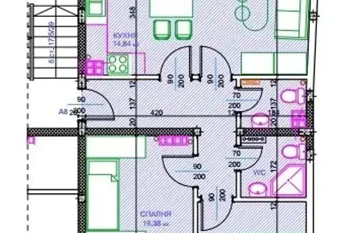 Тристаен апартамент в Русе, Център