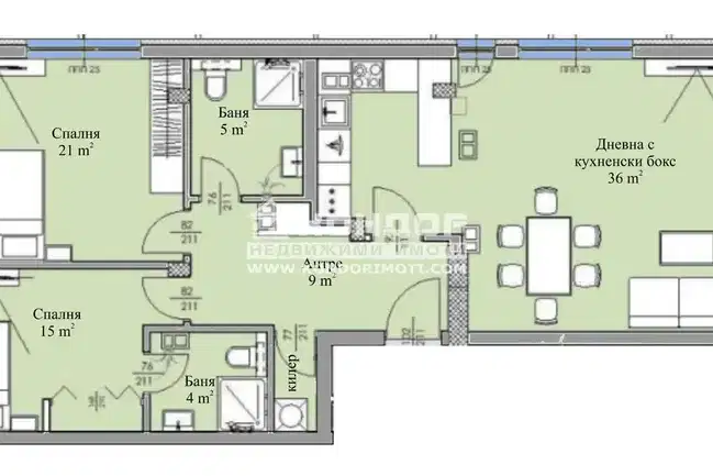 3-bedroom apartment in Plovdiv, Centyr