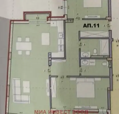 Снимка 5 — Тристаен апартамент във Враца, Център