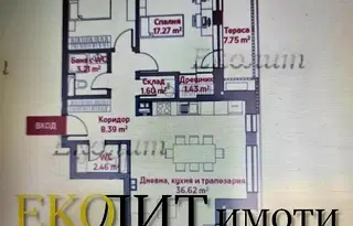 Тристаен апартамент в София, Център