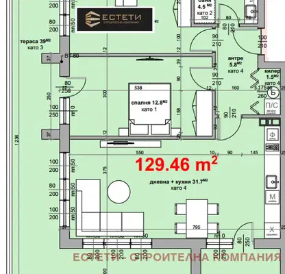 Снимка 2 — Тристаен апартамент в Стара Загора, Център