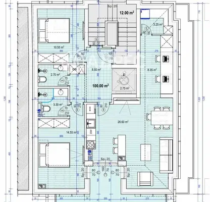 Снимка 3 — Тристаен апартамент в София, Център
