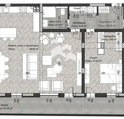 Снимка 4 — Тристаен апартамент в София, Център