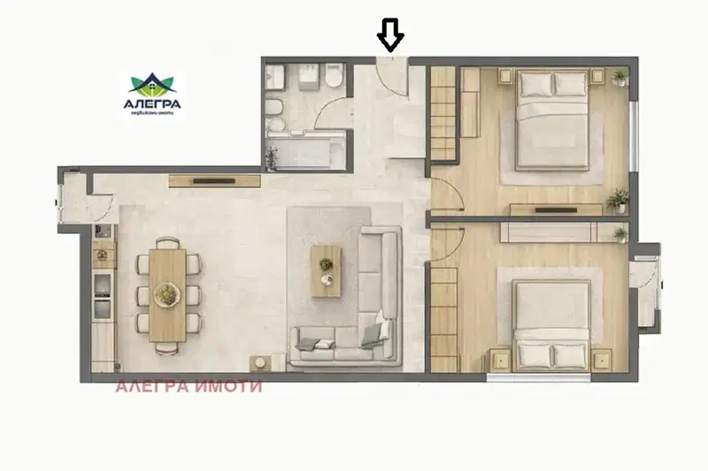 3-bedroom apartment in Pazardjik, Centyr