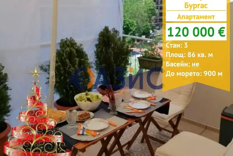 3-bedroom apartment in Burgas, Centyr