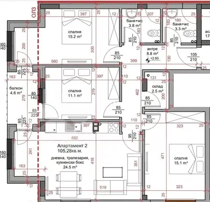 Снимка 5 — Тристаен апартамент в Стара Загора, Център