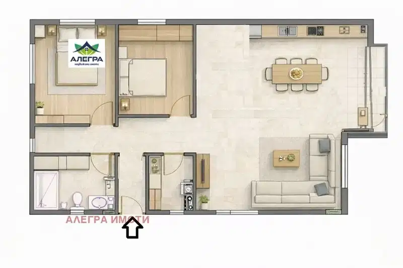 3-bedroom apartment in Pazardjik, Centyr