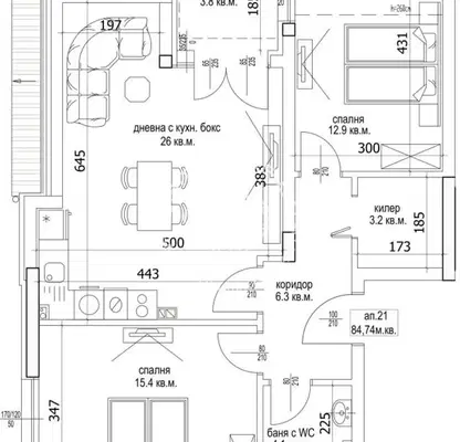 Photo 2 — 3-bedroom apartment in Varna, Cveten Kvartal