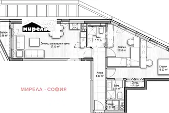 Тристаен апартамент в София, Дианабад
