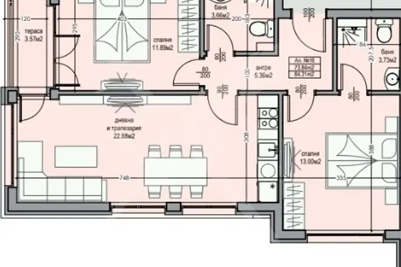 3-bedroom apartment in Burgas, Dolno Ezerovo