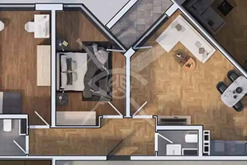 3-bedroom apartment in Sofiya, Drujba 1