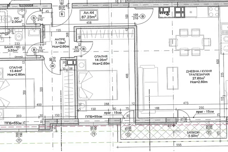 3-bedroom apartment in Sofiya, Drujba 2