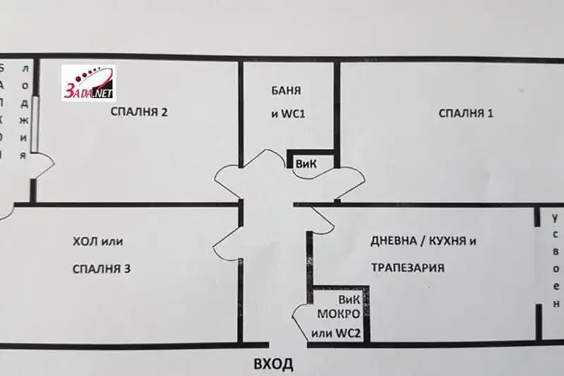 3-bedroom apartment in Sofiya, Drujba 2