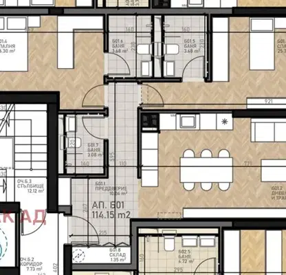Photo 2 — 3-bedroom apartment in Sofiya, Drujba 2