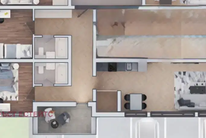 3-bedroom apartment in Sofiya, Drujba 2