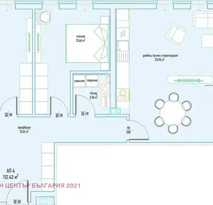 Снимка 5 — Тристаен апартамент в София, Дървеница