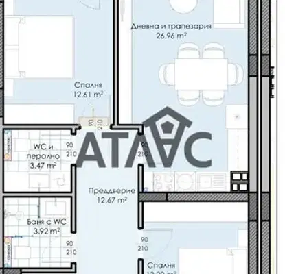 Снимка 3 — Тристаен апартамент в Пловдив, Гагарин