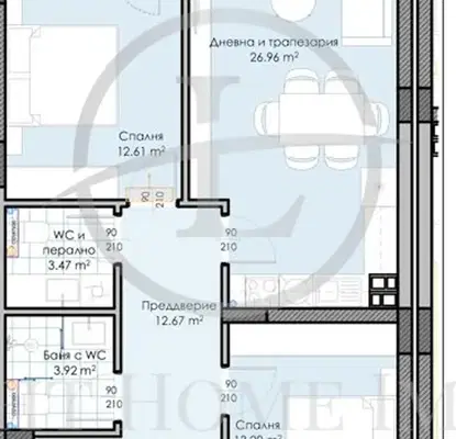 Снимка 5 — Тристаен апартамент в Пловдив, Гагарин