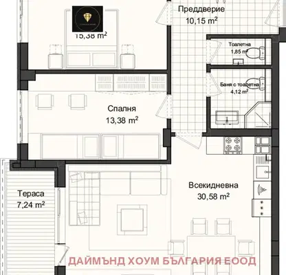 Снимка 2 — Тристаен апартамент в Пловдив, Гагарин