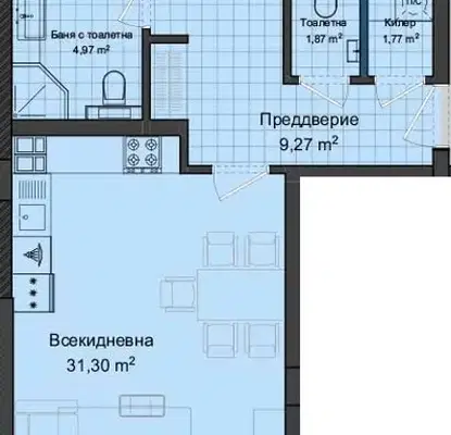 Снимка 2 — Тристаен апартамент в Пловдив, Гагарин