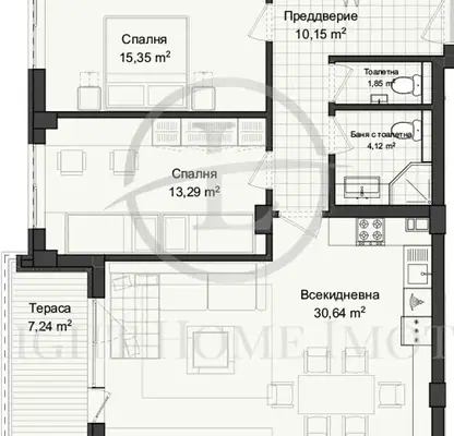 Снимка 3 — Тристаен апартамент в Пловдив, Гагарин