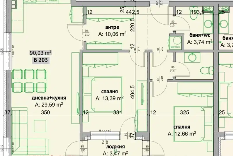 3-bedroom apartment in Burgas, Horizont
