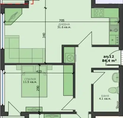 Снимка 4 — Тристаен апартамент във Варна, Христо Ботев
