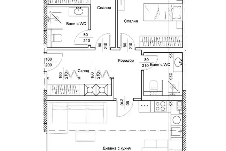 3-bedroom apartment in Plovdiv, Hristo Smirnenski