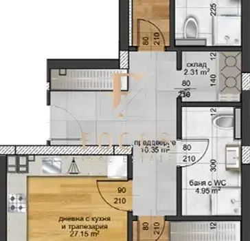 Снимка 4 — Тристаен апартамент в Пловдив, Христо Смирненски
