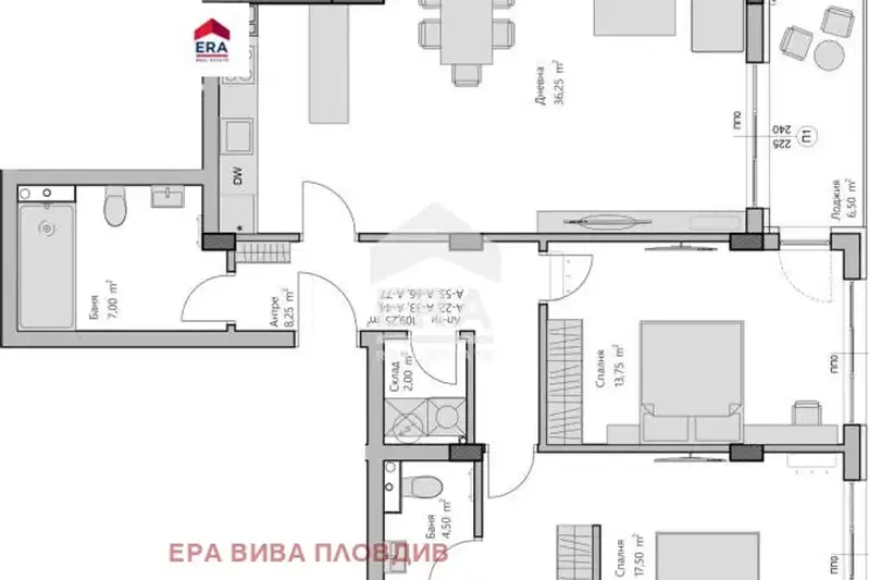 3-bedroom apartment in Plovdiv, Hristo Smirnenski