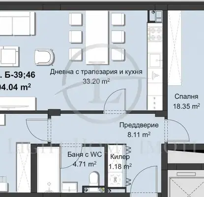 Снимка 5 — Просторен тристаен апартамент с югозападно изложение в Подуяне, София