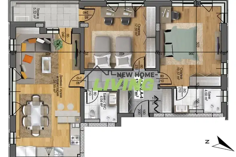 3-bedroom apartment in Plovdiv, Hristo Smirnenski