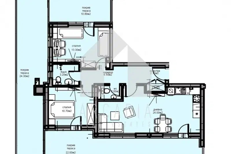 3-bedroom apartment in Plovdiv, Hristo Smirnenski