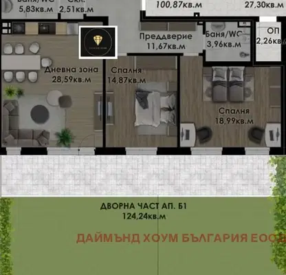 Снимка 2 — Тристаен апартамент в Пловдив, Христо Смирненски
